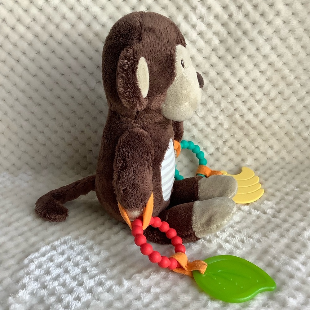 Carters Activity Monkey Plush Rattle and Teether Toy 🐵 - Picture 2 of 7